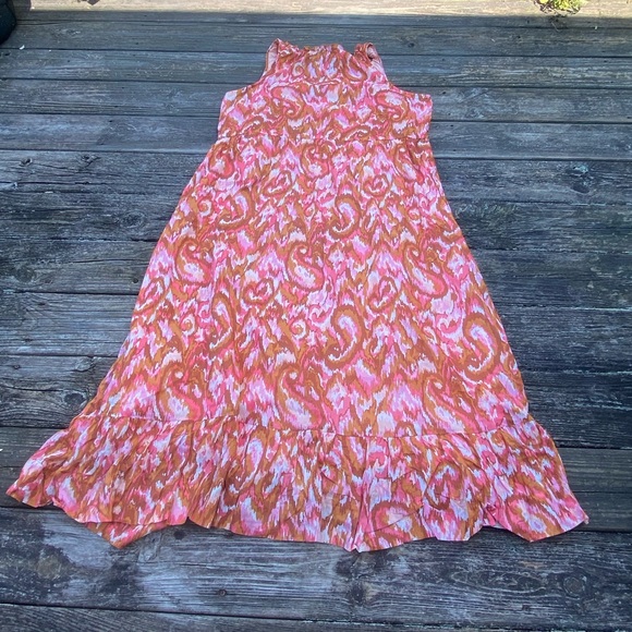 Isaac Mizrahi live Maxi Sundress sz 2X orange peach pink sleeveless - Picture 11 of 14